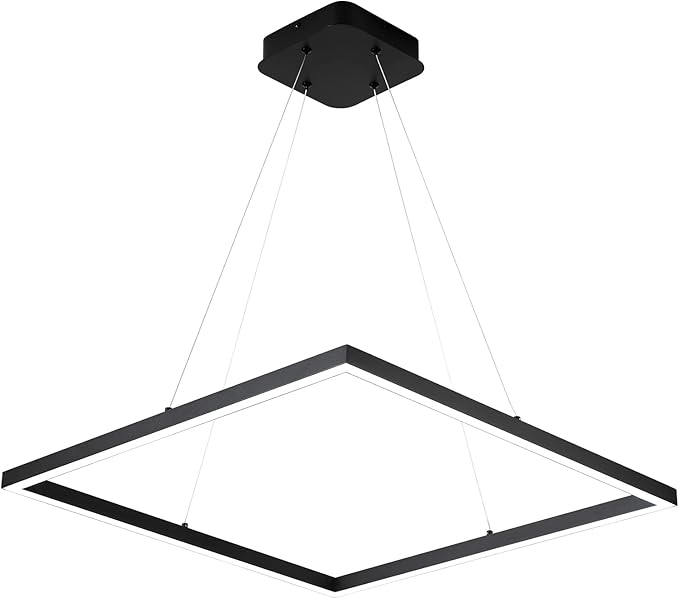 Modern LED Square Chandelier Dimmable Pendant Light
