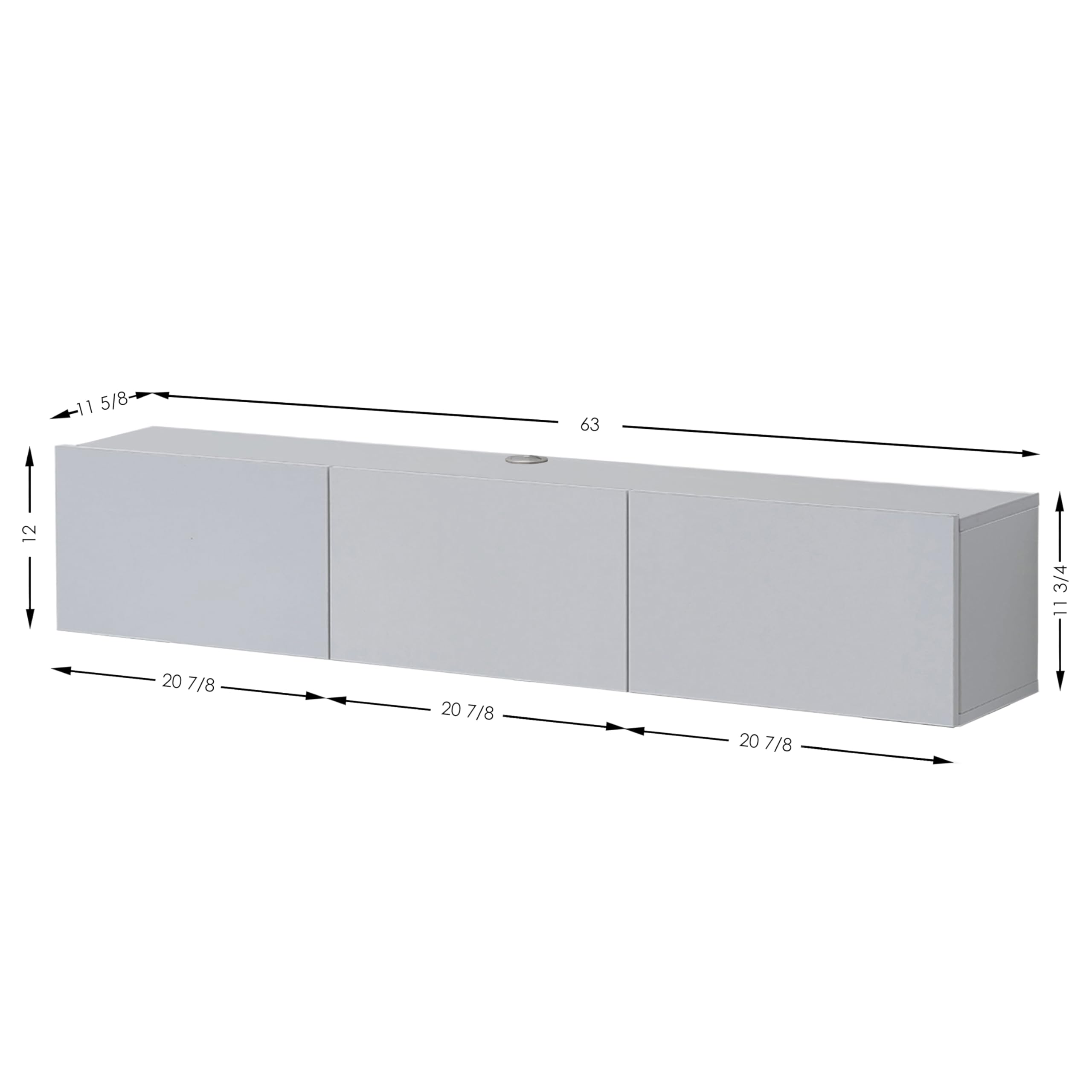 Modern Floating TV Stand White 63 Inch