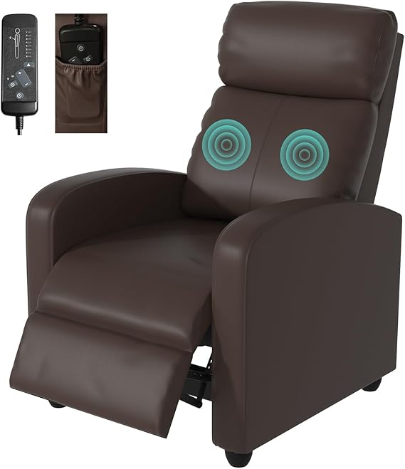 Adjustable Massage Recliner Chair with Footrest