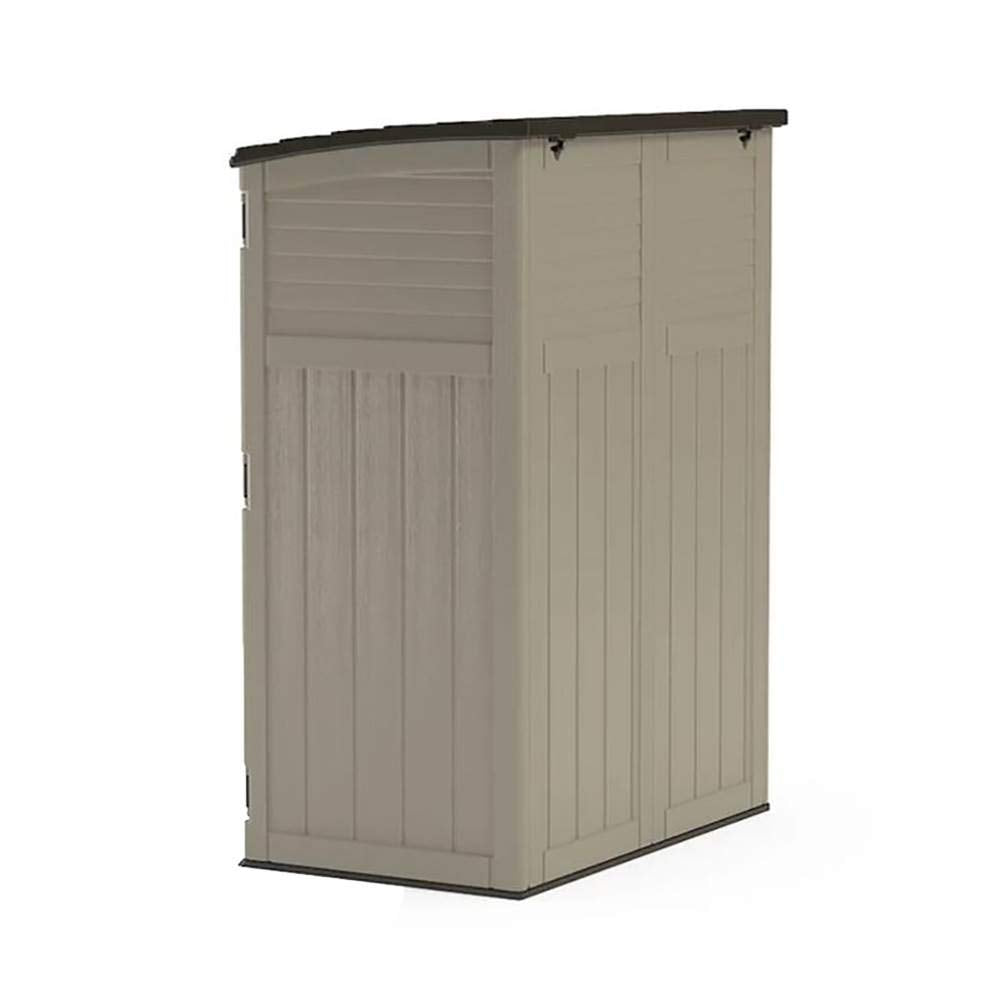 Outdoor Storage Cabinet Waterproof Resin Vertical Shed 54 Cu Ft