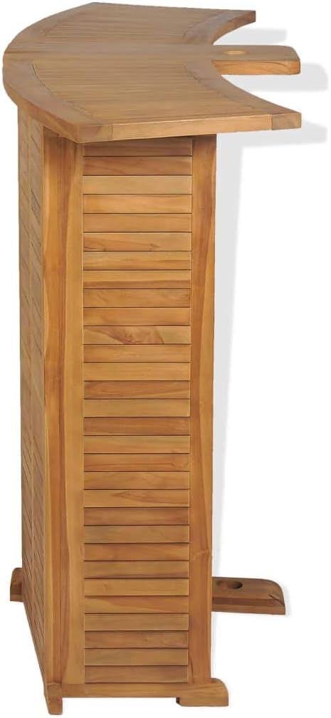 Folding Teak Wood Bar Table with Parasol Hole