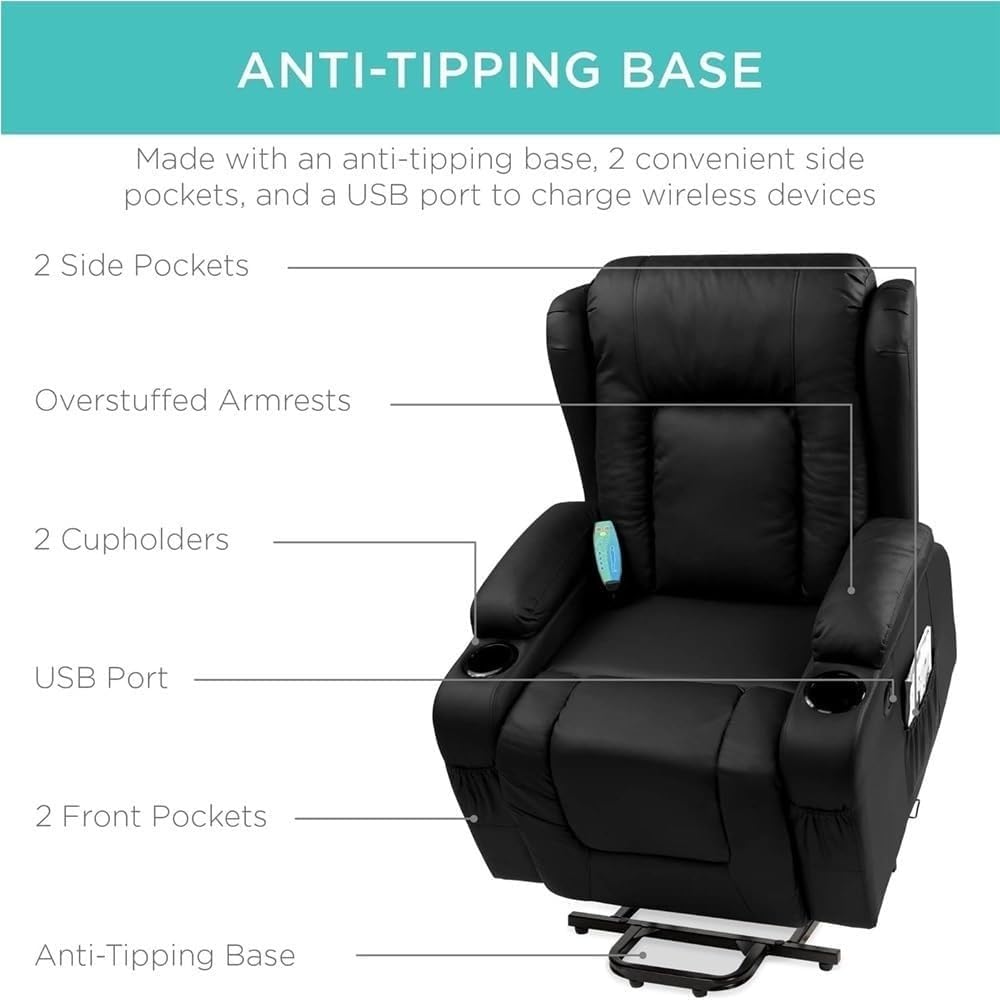 Electric Lift Massage Recliner with Heat