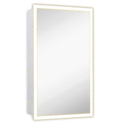 Bathroom Mirror Medicine Cabinet with LED Lighting and 4 Glass Shelves
