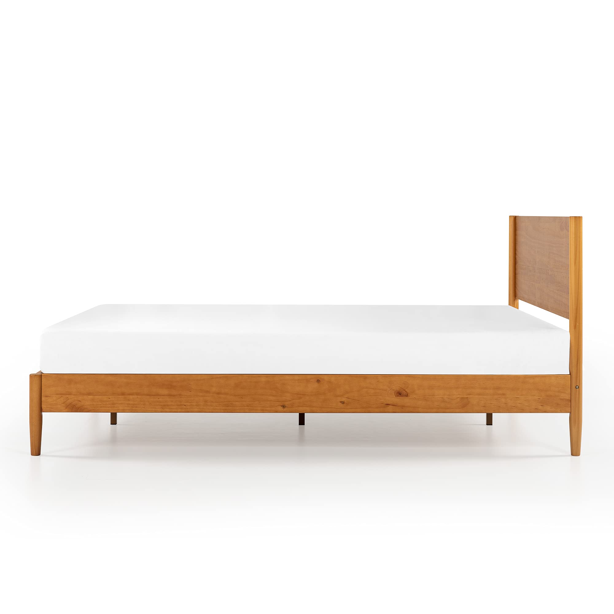 Mid Century Wood Platform Bed Frame Queen