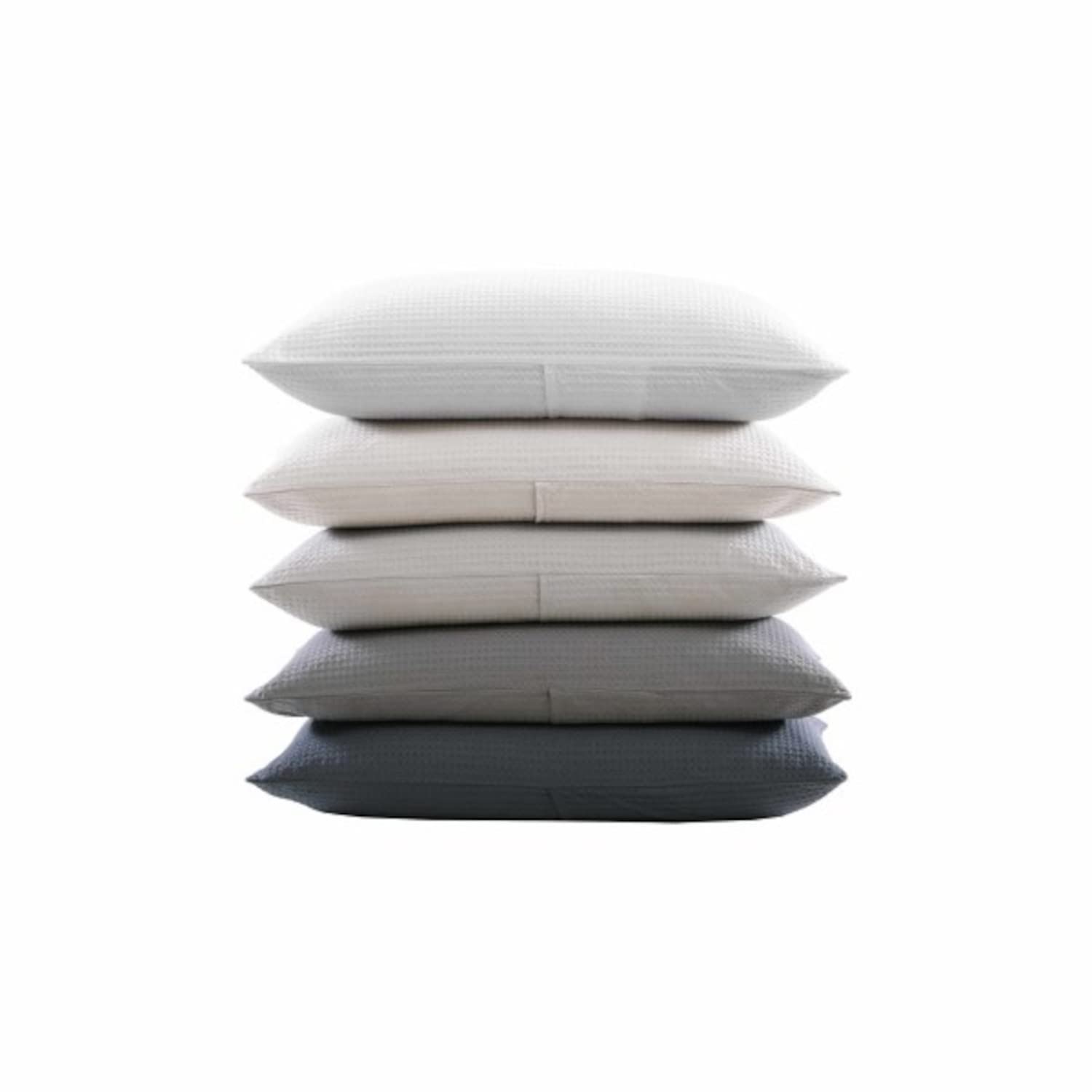 Waffle Pique Cotton Comforter Set Queen White