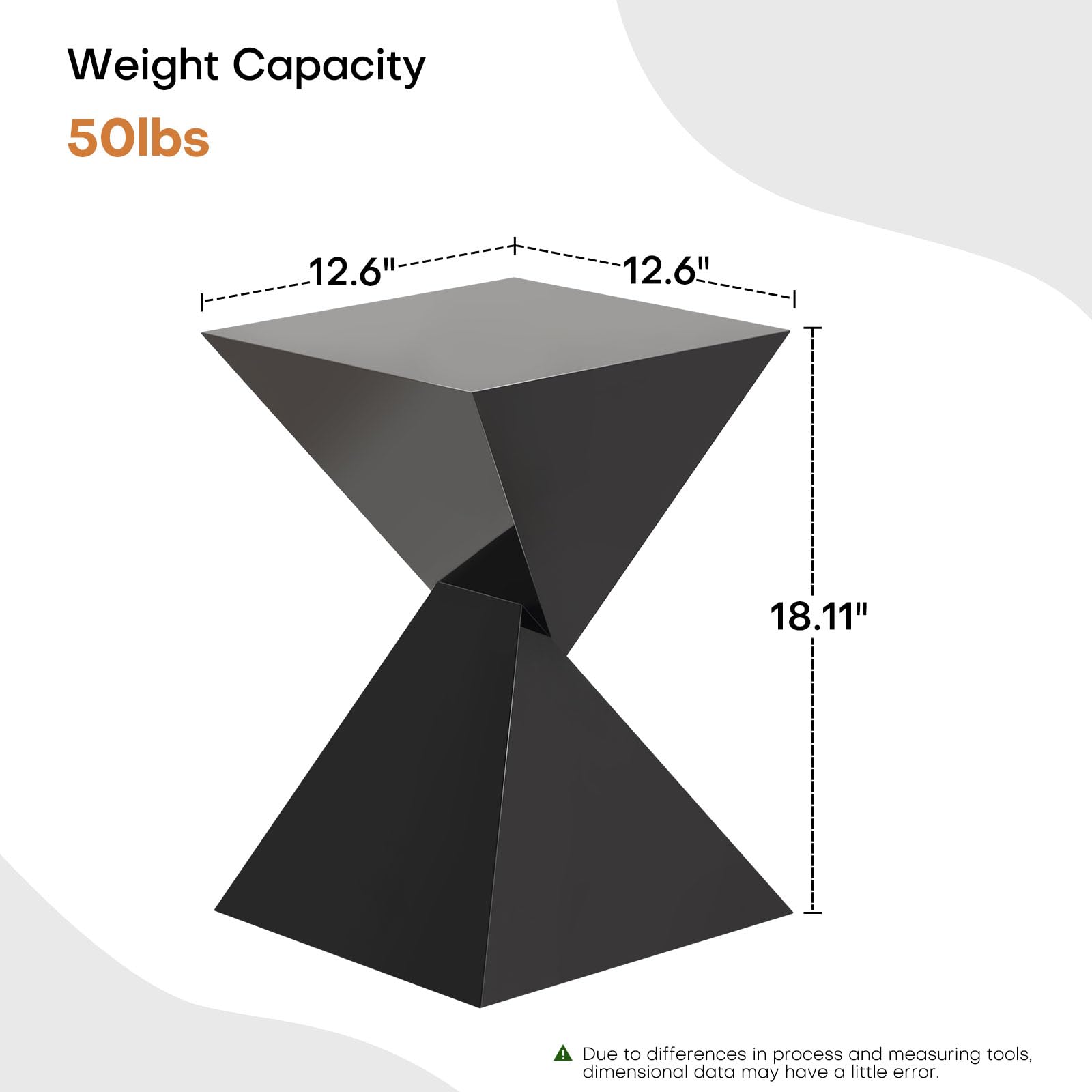 Black Acrylic Side Table