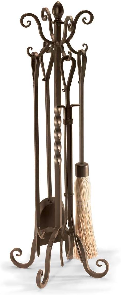 Victorian Fireplace Tool Set Brushed Bronze