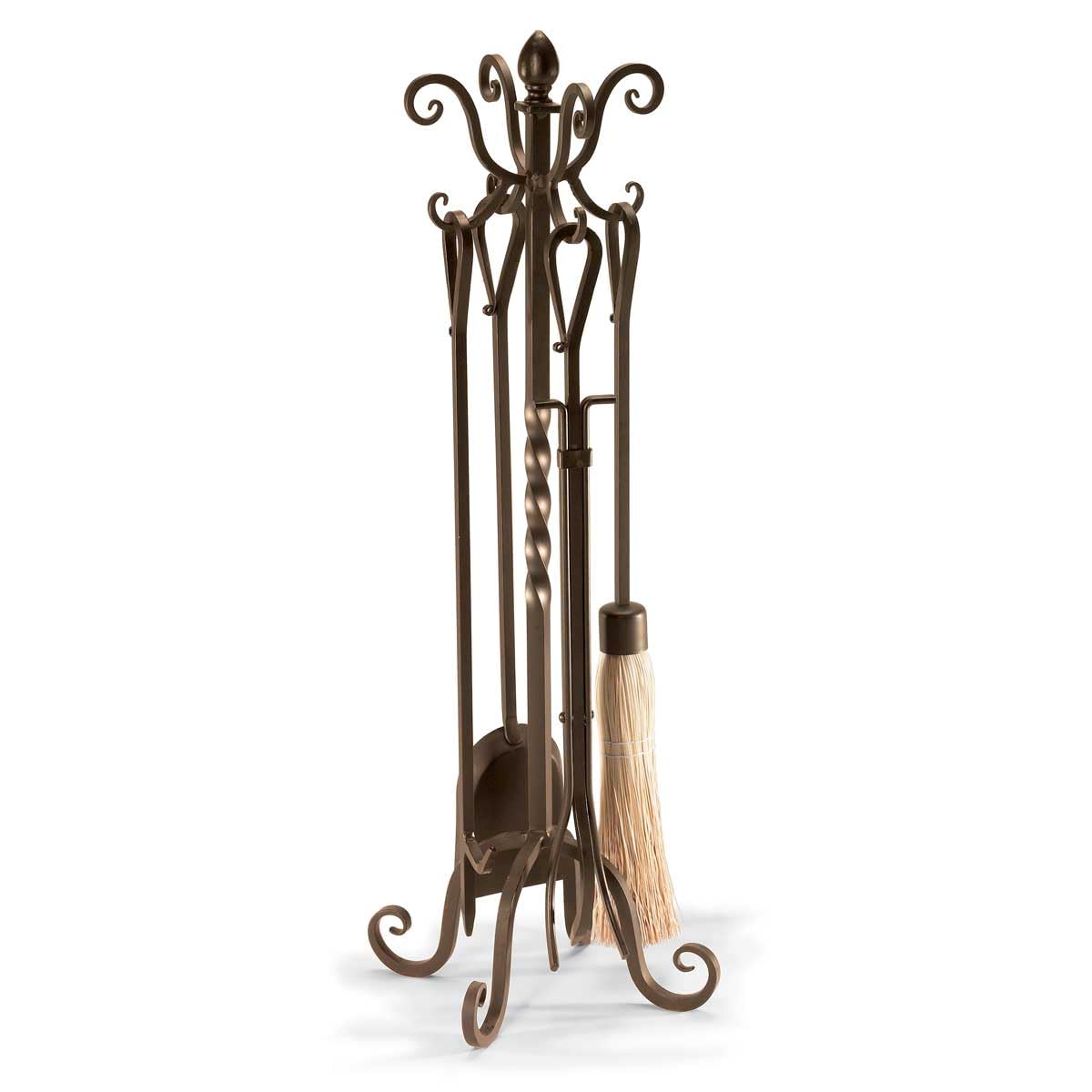 Victorian Fireplace Tool Set Brushed Bronze