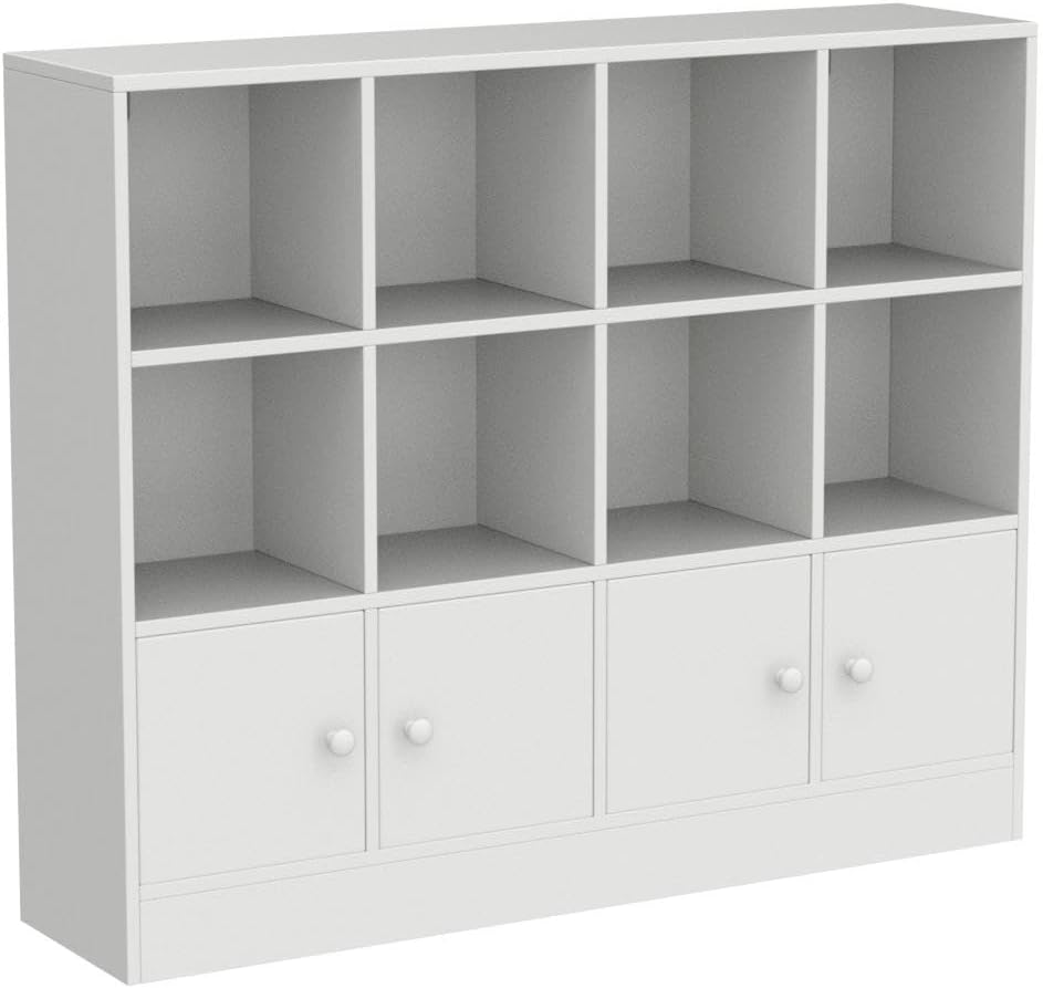 12 Cube Storage Organizer Bookshelf with Doors