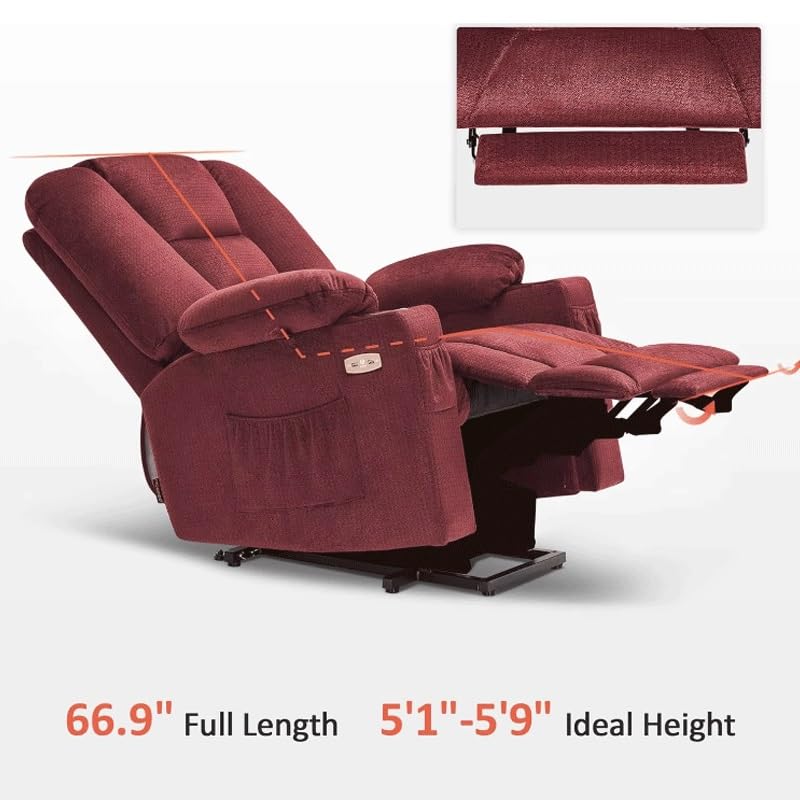 Electric Lift Recliner Chair with Massage and Heat