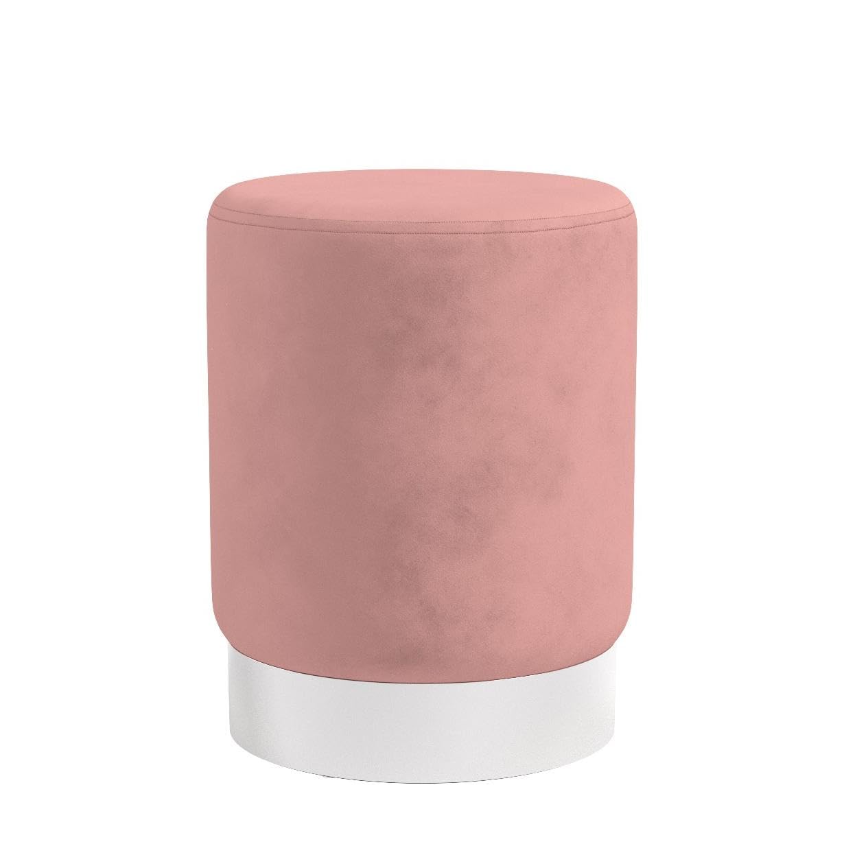 Round Ottoman Foot Stool - Soft Padded Compact Footrest