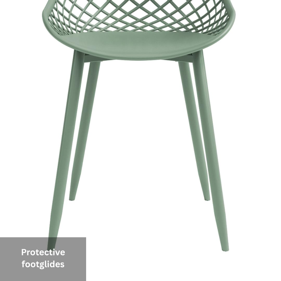 Kurv Dining Chair Set of 2 - Indoor/Outdoor Aloe Green
