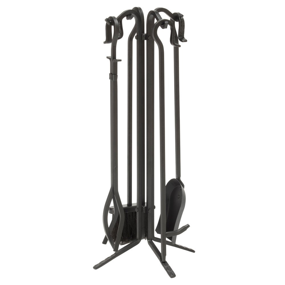 5-Piece Wrought Iron Fireplace Tool Set