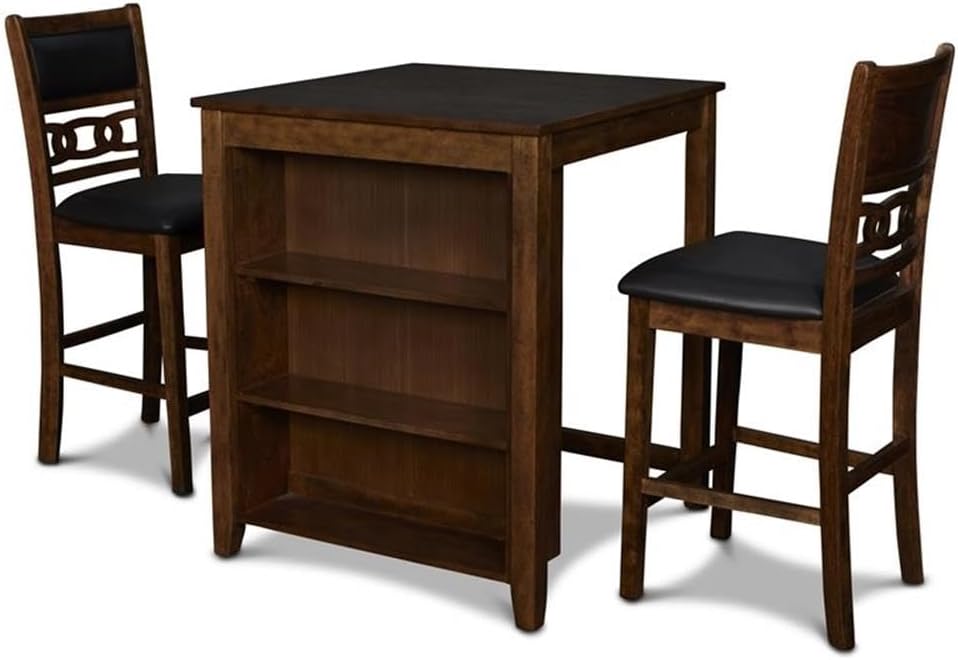 Counter Table with Storage and Chairs