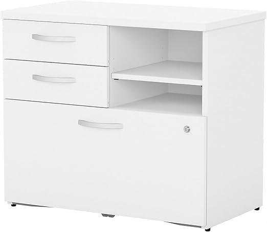 Office Storage Cabinet with Drawers and Shelves