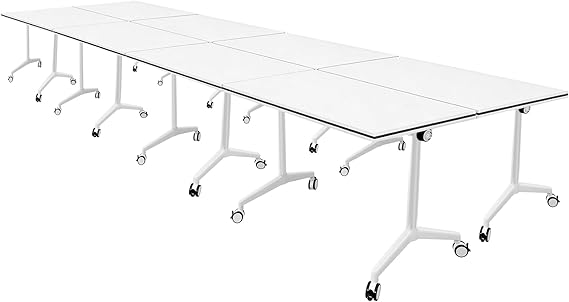 10.5ft Folding Conference Table with Wheels for 8 People