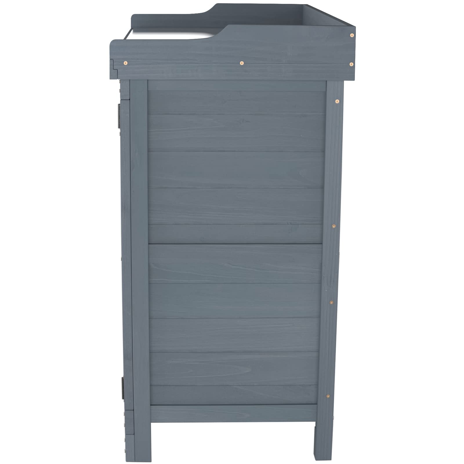 Wooden Outdoor Storage Cabinet with Potting Bench