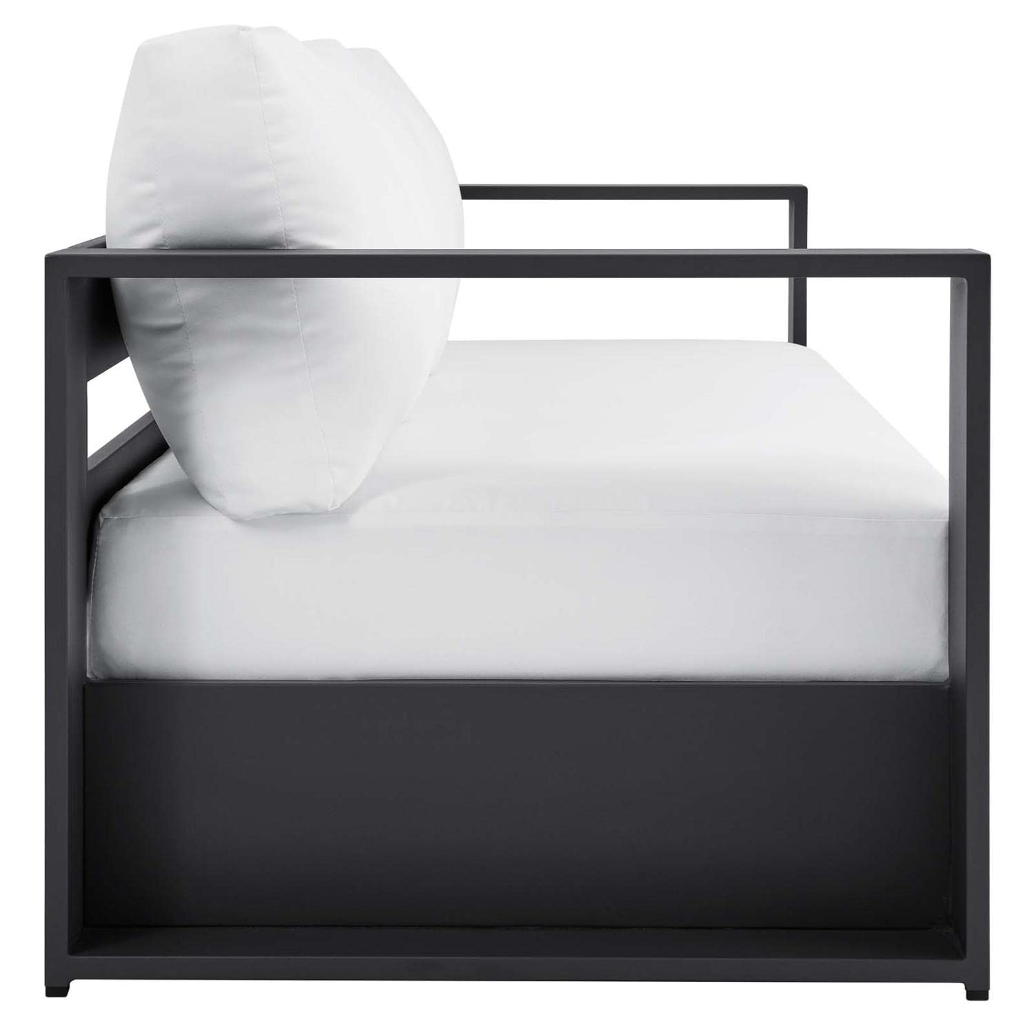 Aluminum Outdoor Patio Sofa - Gray White