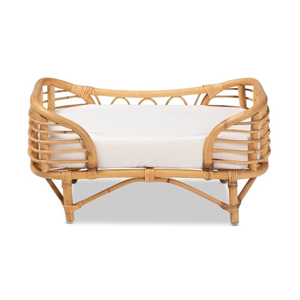 Modern Rattan Pet Bed with Cushion