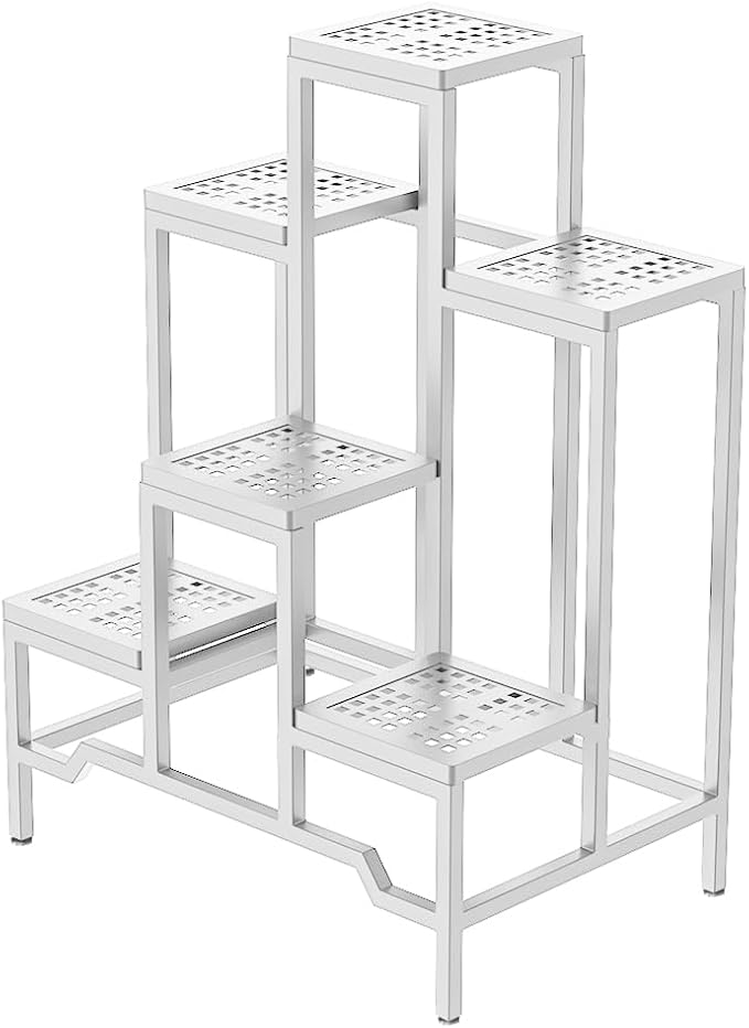 4-Tier Aluminum Plant Stand - Indoor Outdoor Flower Rack