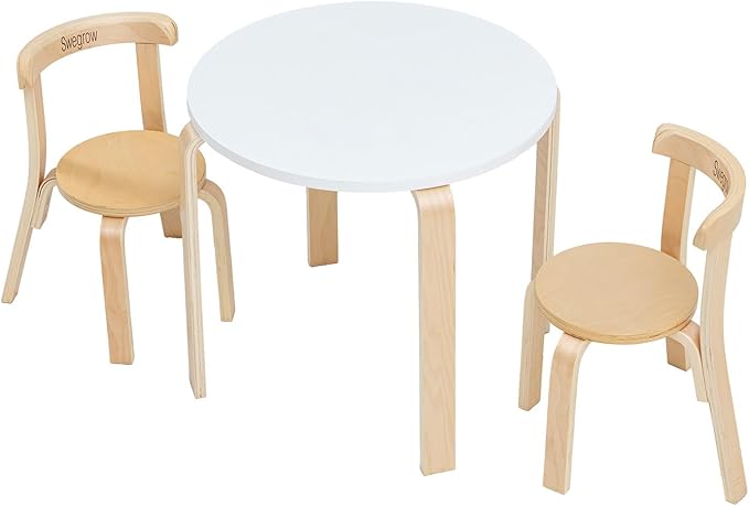 Kids Table and 2 Chairs Set - Wooden Furniture