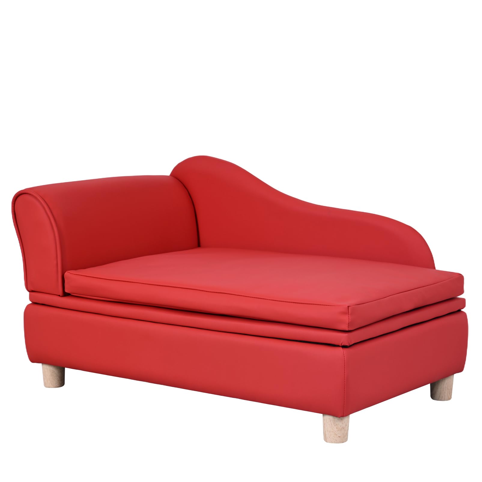 PU Leather Pet Sofa with Storage