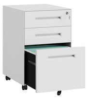 3 Drawer Mobile File Cabinet with Lock