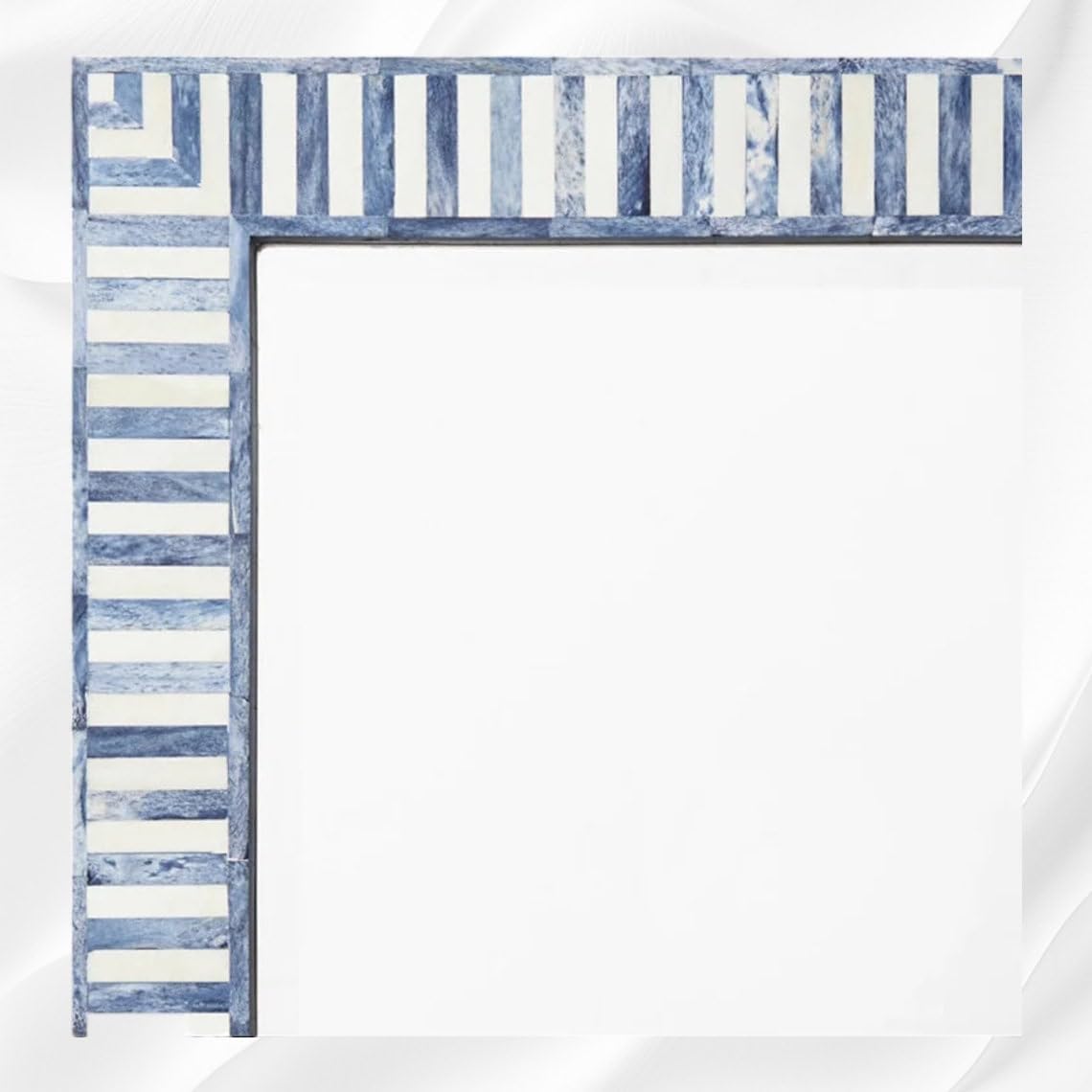 Bone Inlay Striped Wall Mirror