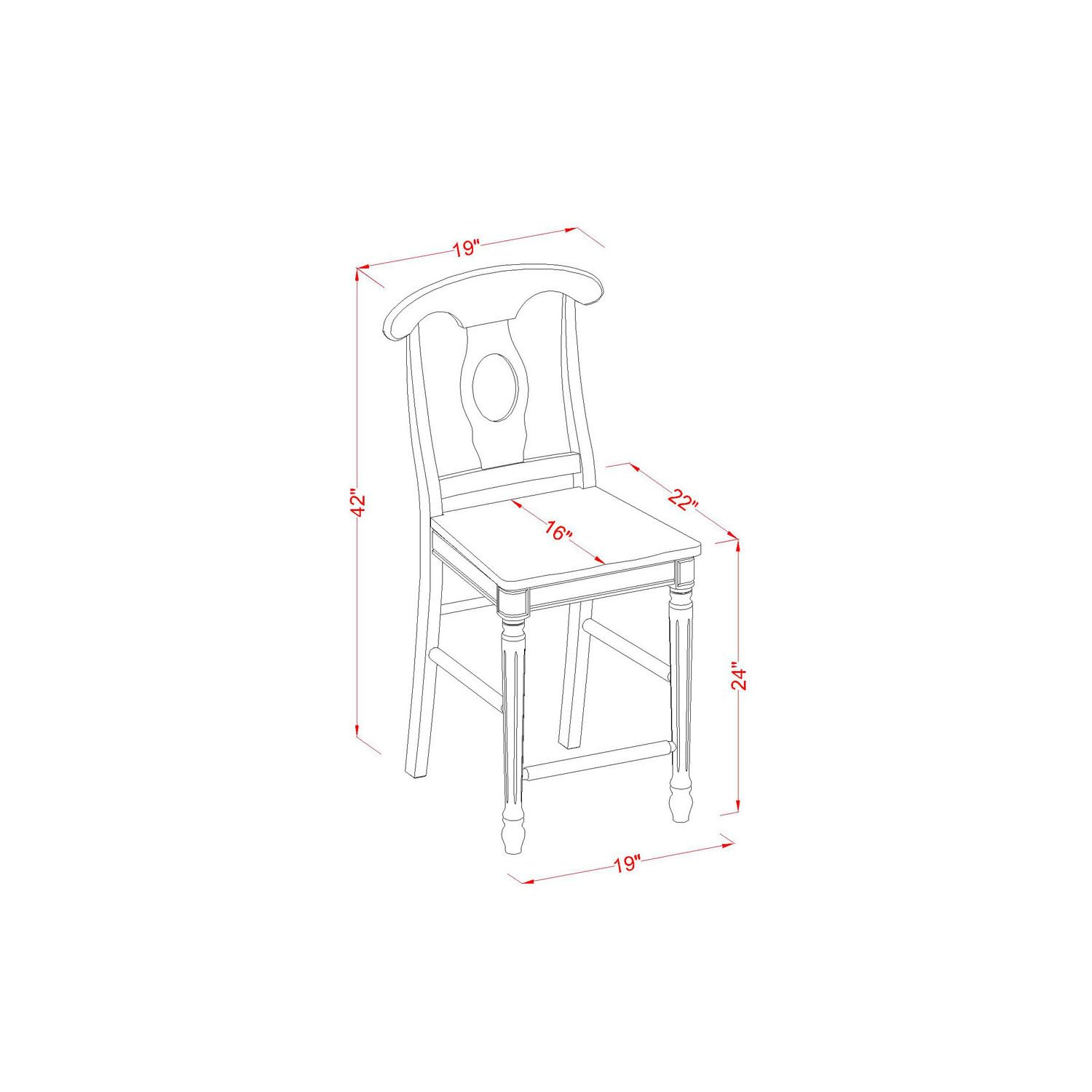 Counter Height Pub Set - 8 Person Dining Table & Chairs