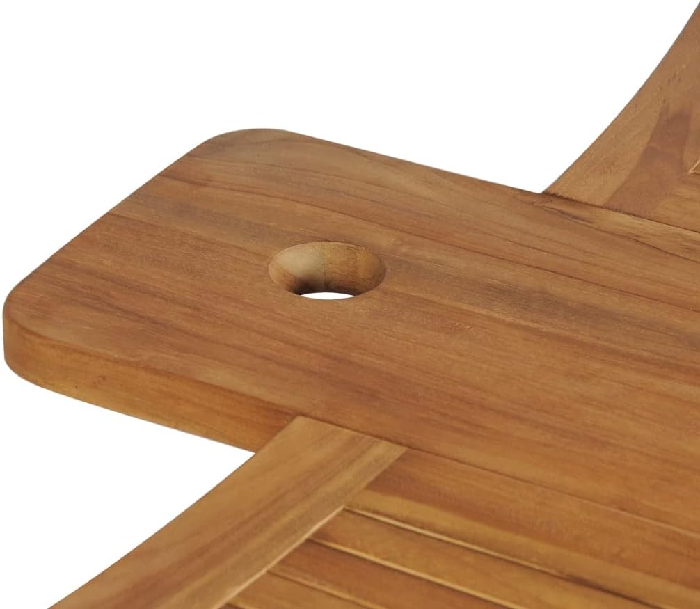 Folding Teak Wood Bar Table with Parasol Hole