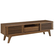 59" Mid-Century Modern TV Stand with Sliding Doors