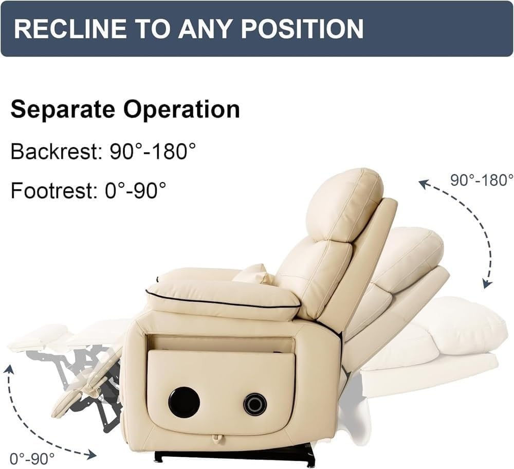 Electric Lift Recliner Sofa with Heat and Massage