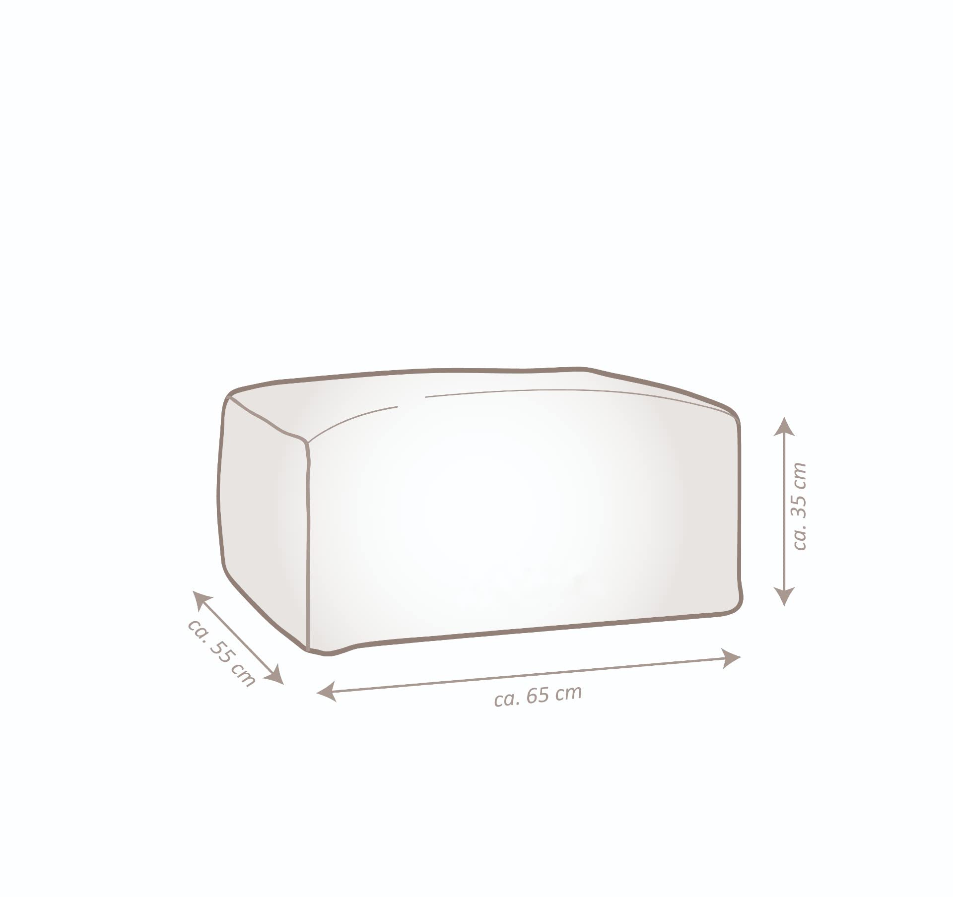 Roll Velvet Ottoman Pouf Multi-Function Lounger Footrest