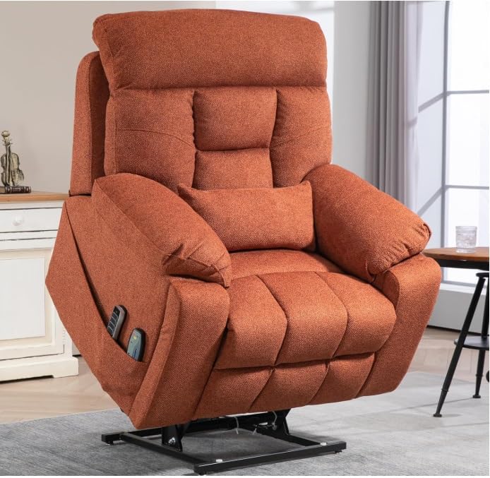 Extra Large Lay Flat Lift Recliner with Massage