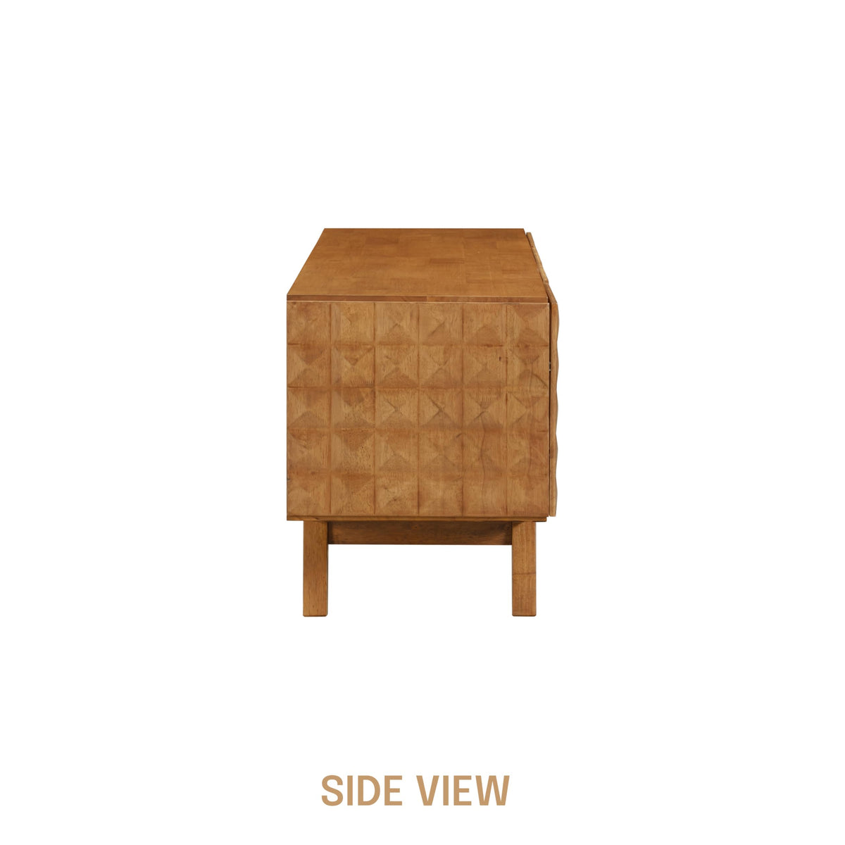 Sapa Mid-Century Modern Solid Wood TV Stand 4-Door Media Console