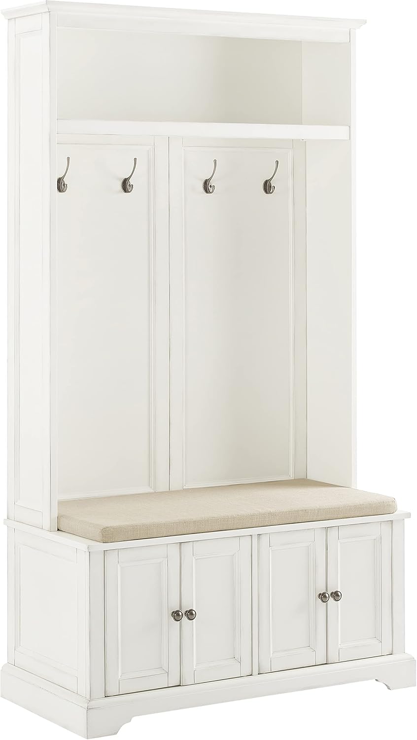 Hall Tree with Shoe Rack Bench and Coat Hooks