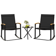 3 Piece Outdoor Rocking Bistro Set with Table