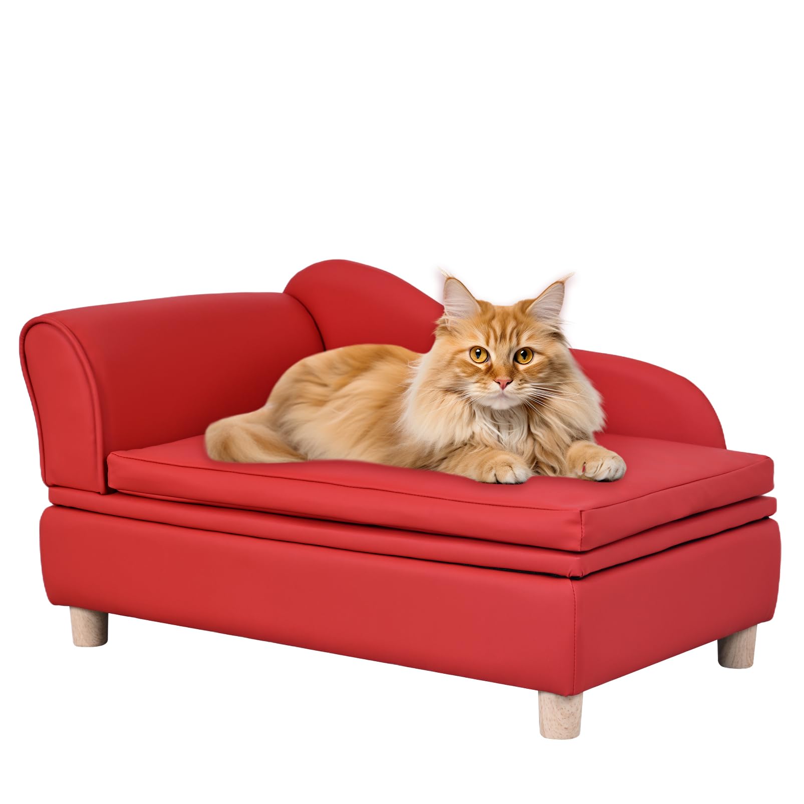 PU Leather Pet Sofa with Storage