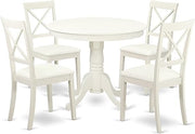 3-Piece Round Dining Table Set with Pedestal