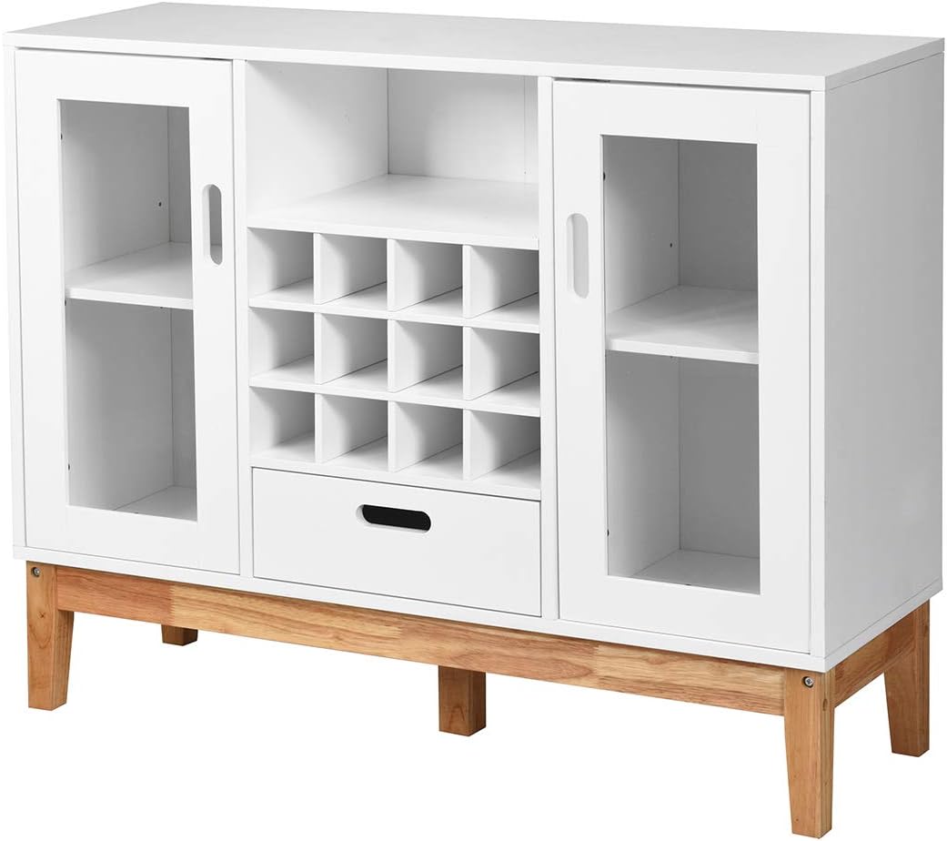 Buffet Sideboard with Wine Rack and Storage