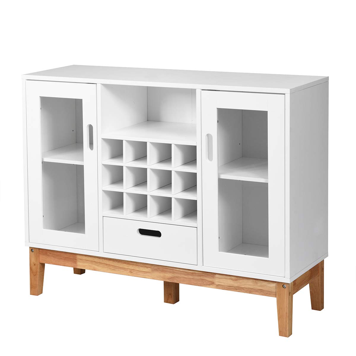 Buffet Sideboard with Wine Rack and Storage