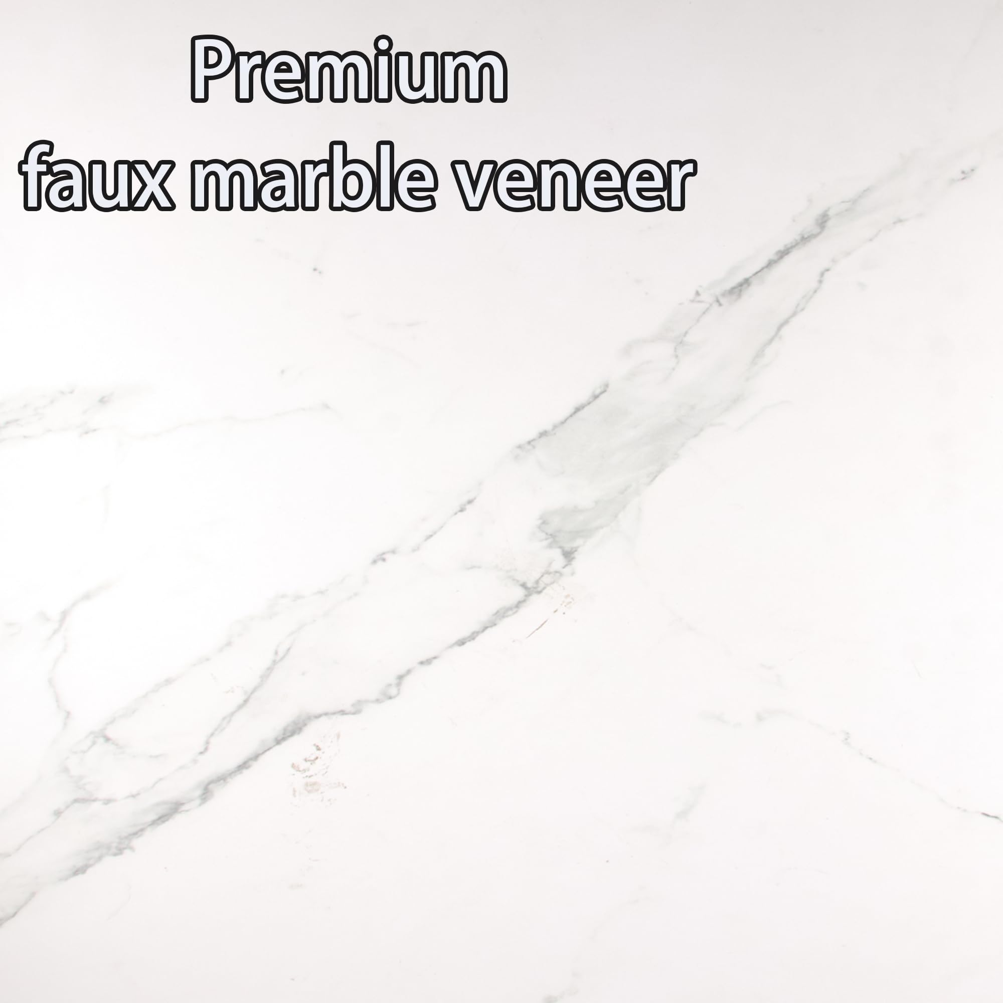 30-Inch Round Dining Table with Faux Marble Top