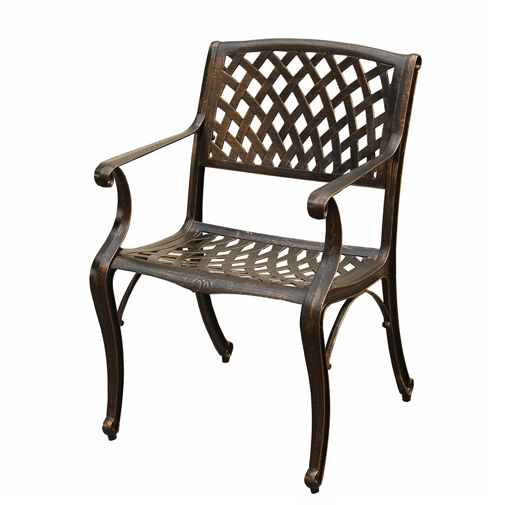 59" Round Outdoor Dining Set with Lazy Susan and 6 Chairs