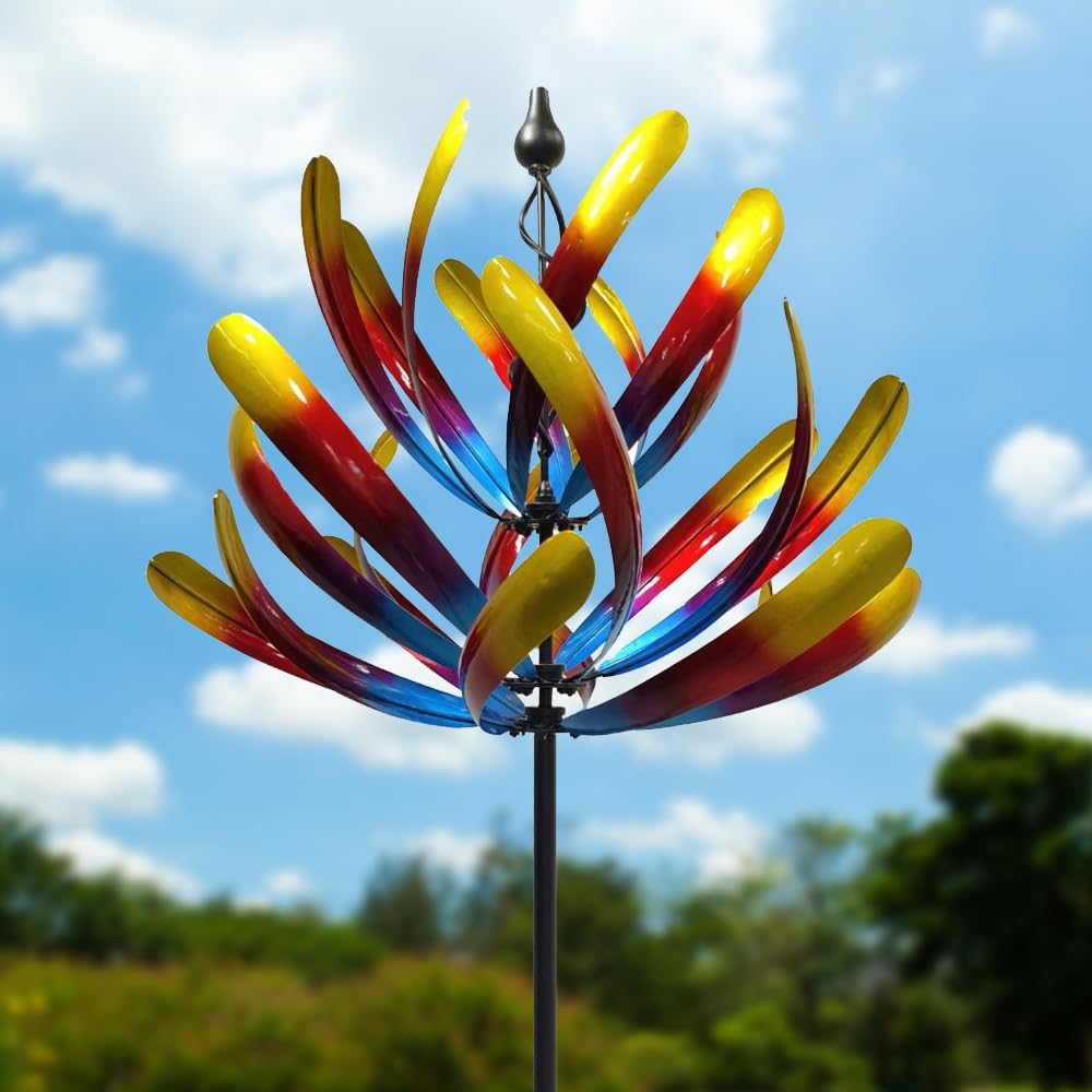 Large Metal Wind Spinner - Decorative Garden Whirligig