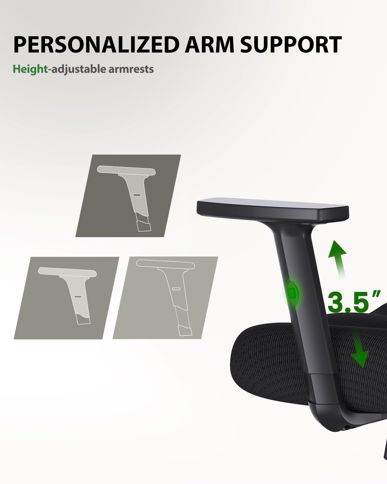 Ergonomic Office Chair with Lumbar Support and Headrest