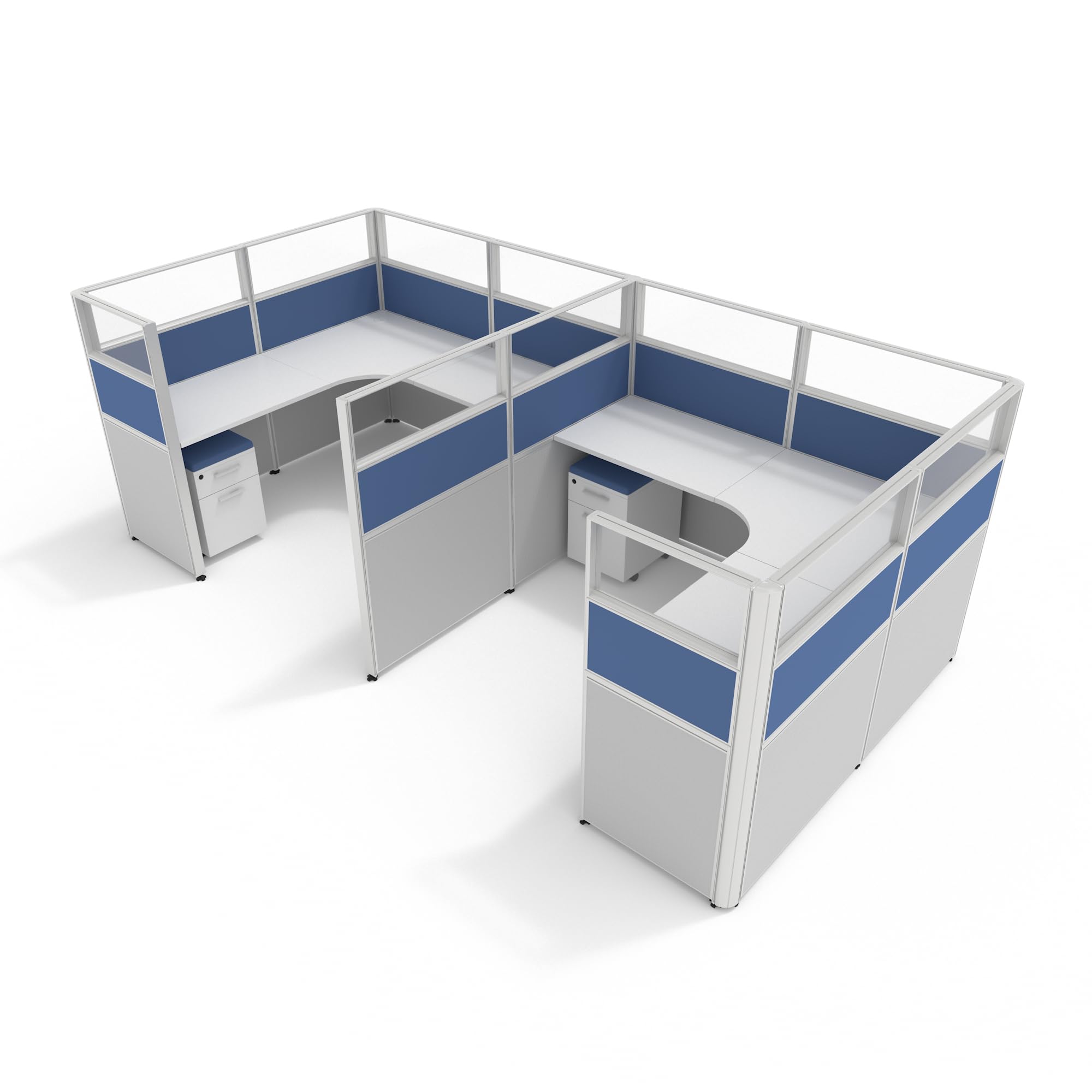Modular Office Cubicle Kit with 7 Layout Options