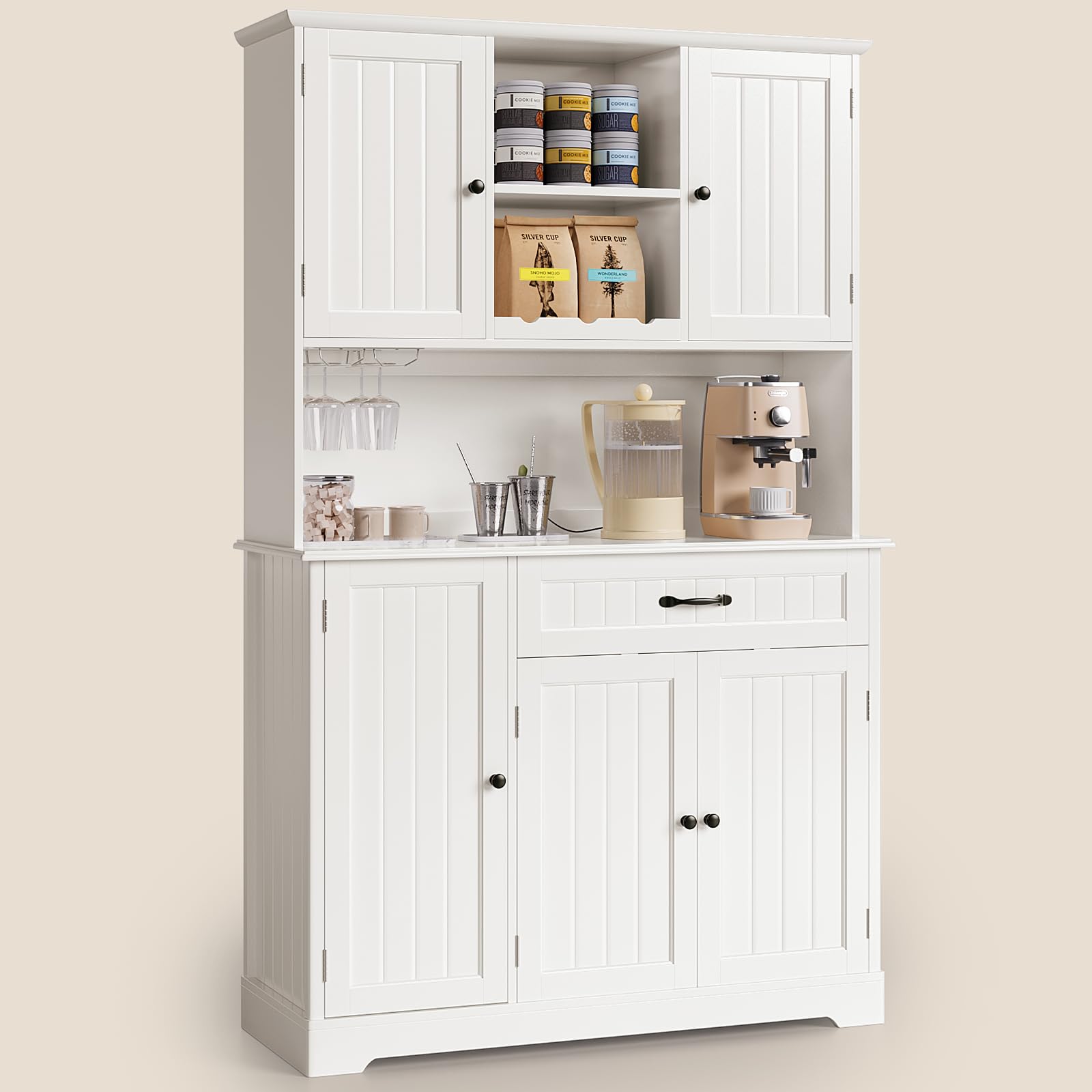 Kitchen Storage Cabinet with Door and Shelves