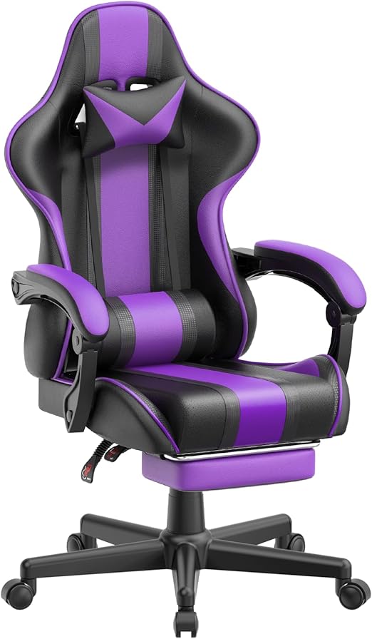 Ergonomic Gaming Chair Light Purple