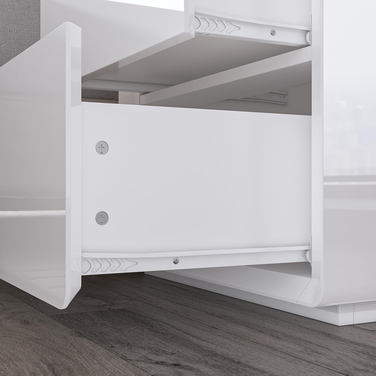 Nightstands Set of 2 with 2 Drawers and Light