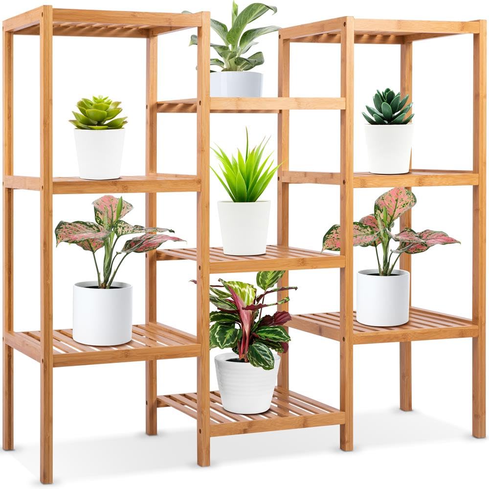 9 Tier Bamboo Plant Stand